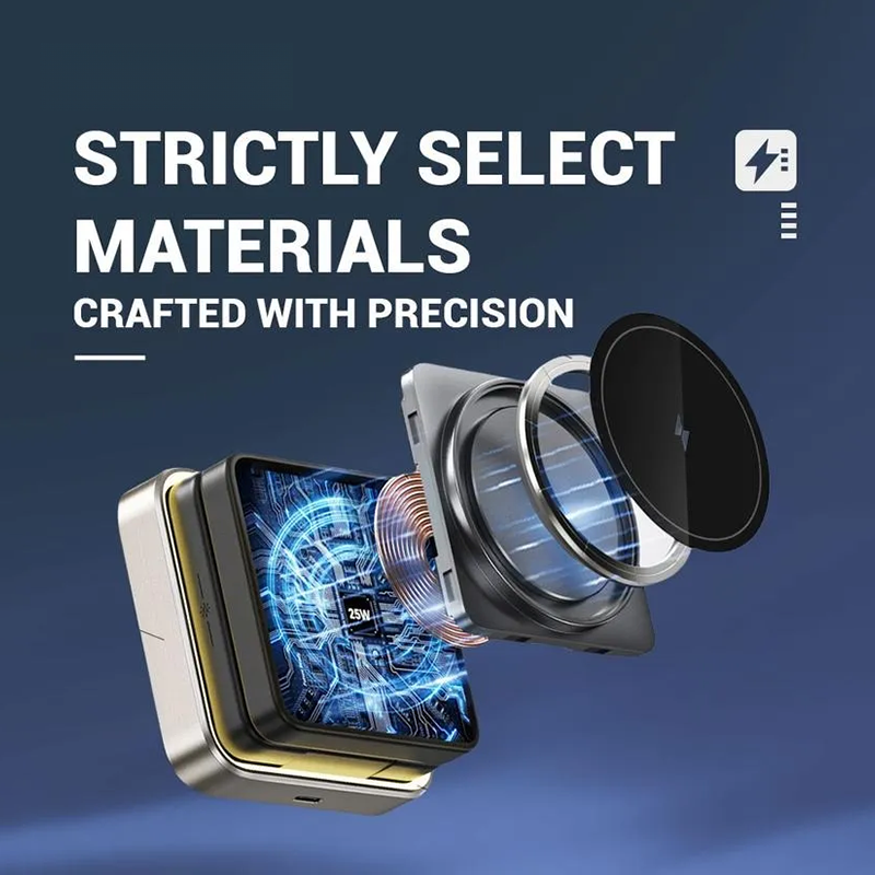 GIVBRO 3 in 1 Magnetic Phone Charger Stand, 3 in 1 Foldable Fast Charging Micro Station, Travel Charger Set for Multiple Devices for iPhone 16 15 14 13 12 Series Foldable Universal smartphone charge wireless