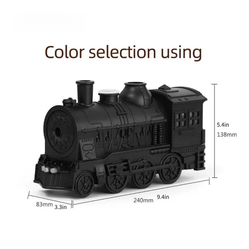 G-OUSSVE 300ML Mini Retro Train Aroma Diffuser with Remote Control & 2 Spray & Night Light Modes, Portable Aromatherapy Diffuser for Bedroom, Living Room,Office, Home Decor
