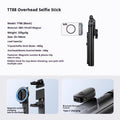 G-OUSSVE TT88 Magnetic Tripod for iPhone 17, 57" Extendable Selfie Stick w Remote, 2-in-1 Phone Clip & Dual Cold Shoe Mounts-Lightweight Phone Tripod Stand for Vlogging, Travel, Video Recording