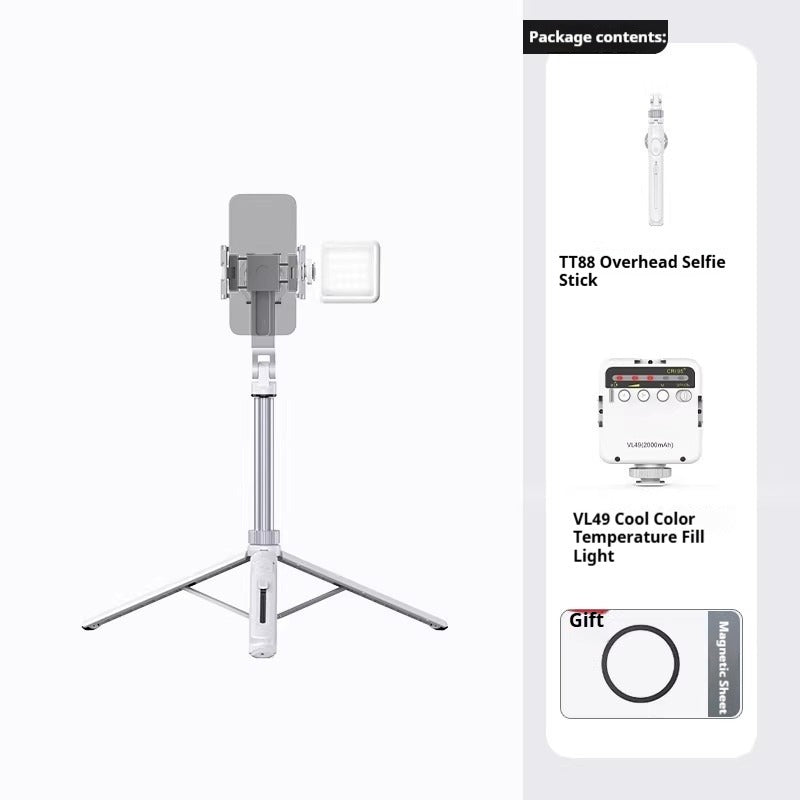 G-OUSSVE TT88 Magnetic Tripod for iPhone 17, 57" Extendable Selfie Stick w Remote, 2-in-1 Phone Clip & Dual Cold Shoe Mounts-Lightweight Phone Tripod Stand for Vlogging, Travel, Video Recording