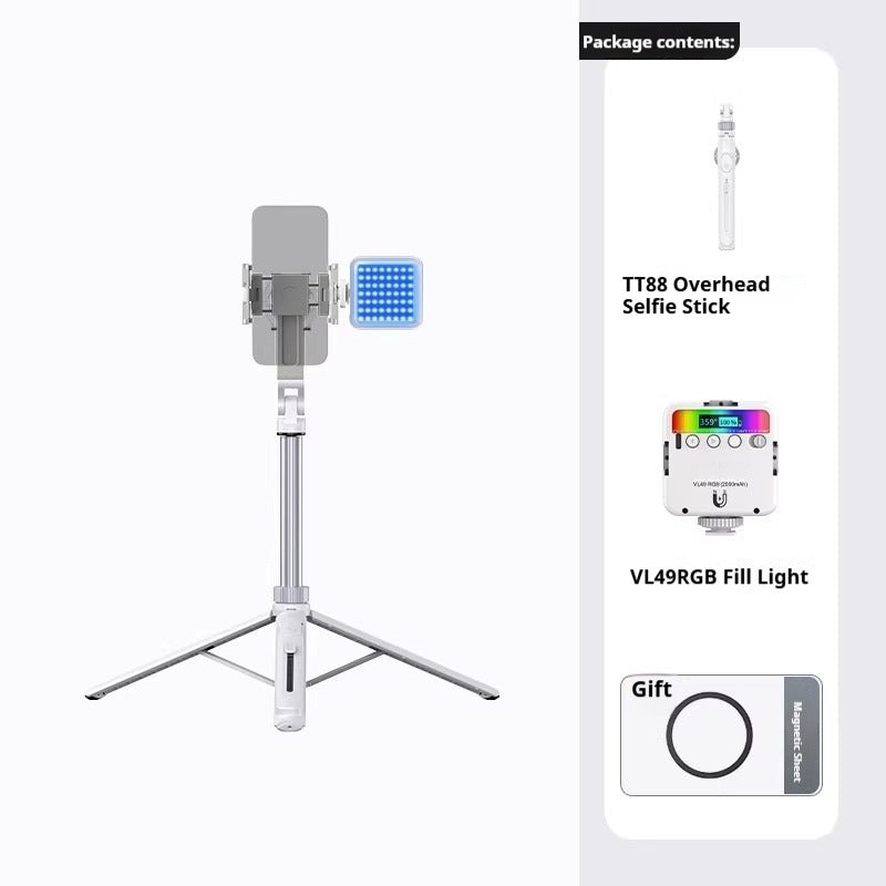 G-OUSSVE TT88 Magnetic Tripod for iPhone 17, 57" Extendable Selfie Stick w Remote, 2-in-1 Phone Clip & Dual Cold Shoe Mounts-Lightweight Phone Tripod Stand for Vlogging, Travel, Video Recording
