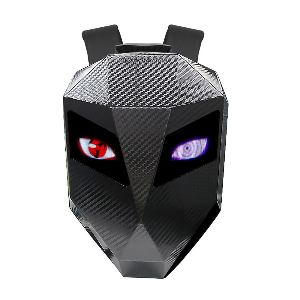 G-OUSSVE Iron Man Motorcycle Riding Backpack with LED Screen – Waterproof and Rainproof, Helmet Storage for Motorcyclists