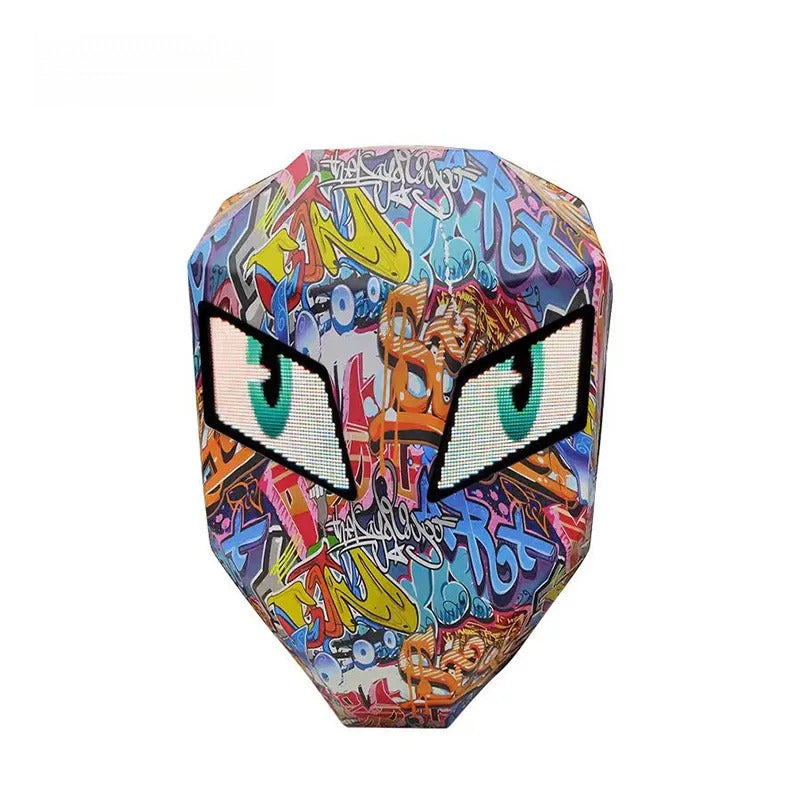 G-OUSSVE Iron Man Motorcycle Riding Backpack with LED Screen – Waterproof and Rainproof, Helmet Storage for Motorcyclists