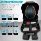 G-OUSSVE Iron Man Motorcycle Riding Backpack with LED Screen – Waterproof and Rainproof, Helmet Storage for Motorcyclists