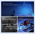 G-OUSSVE Tablet Stand for iPad, Adjustable Aluminum Phone Holder with Magnetic Head & Plastic Clamp, 360° Rotation Bed Mount Compatible with 4-13" Devices