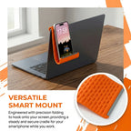 G-OUSSVE Flexible Silicone Aluminum Phone holder stand, Bendable Rollable Foldable Design, Universal Adjustable Anti-Slip Desktop Mount for Phone Tablet Laptop, Portable Ergonomic Holder for Home Office Travel