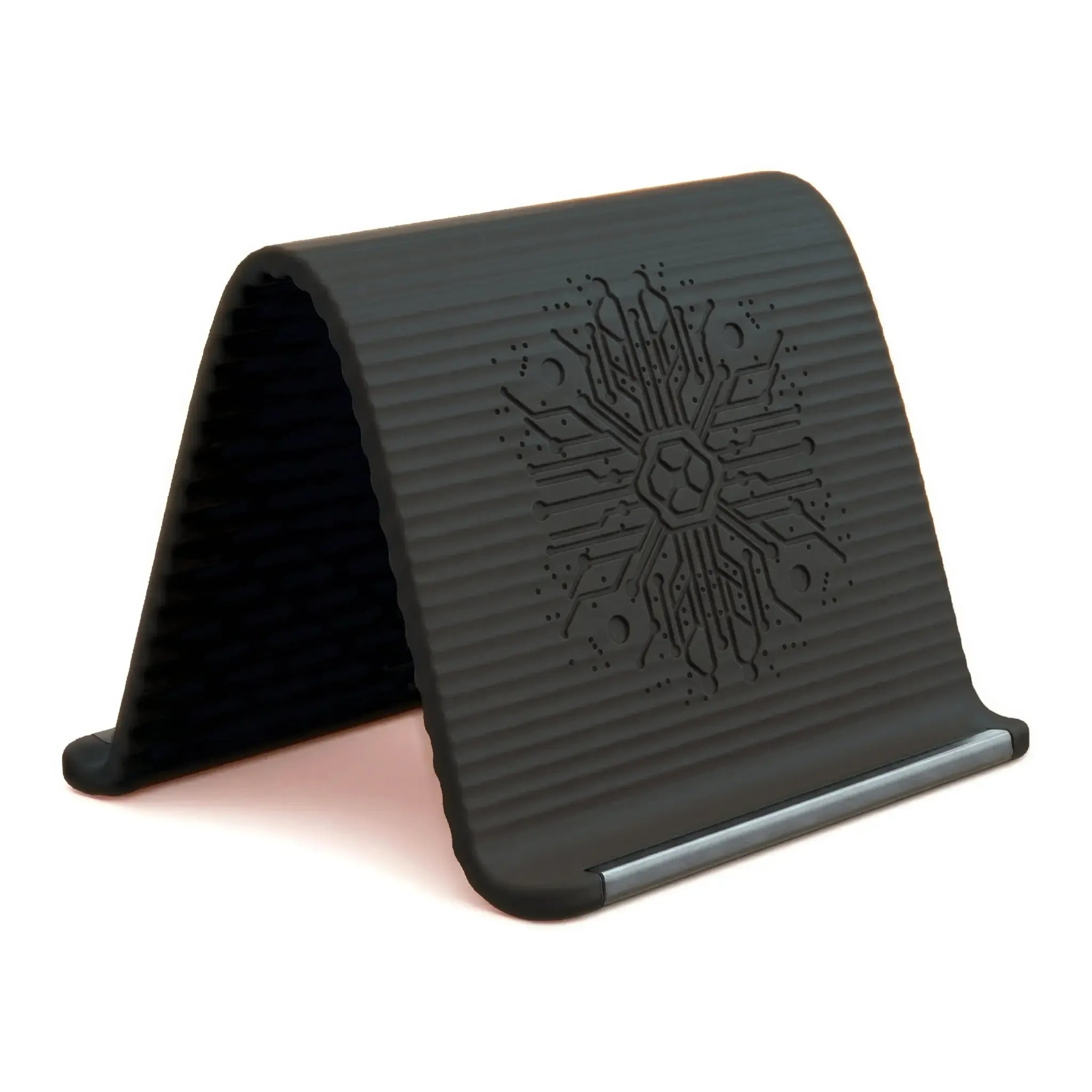 G-OUSSVE Flexible Silicone Aluminum Phone holder stand, Bendable Rollable Foldable Design, Universal Adjustable Anti-Slip Desktop Mount for Phone Tablet Laptop, Portable Ergonomic Holder for Home Office Travel