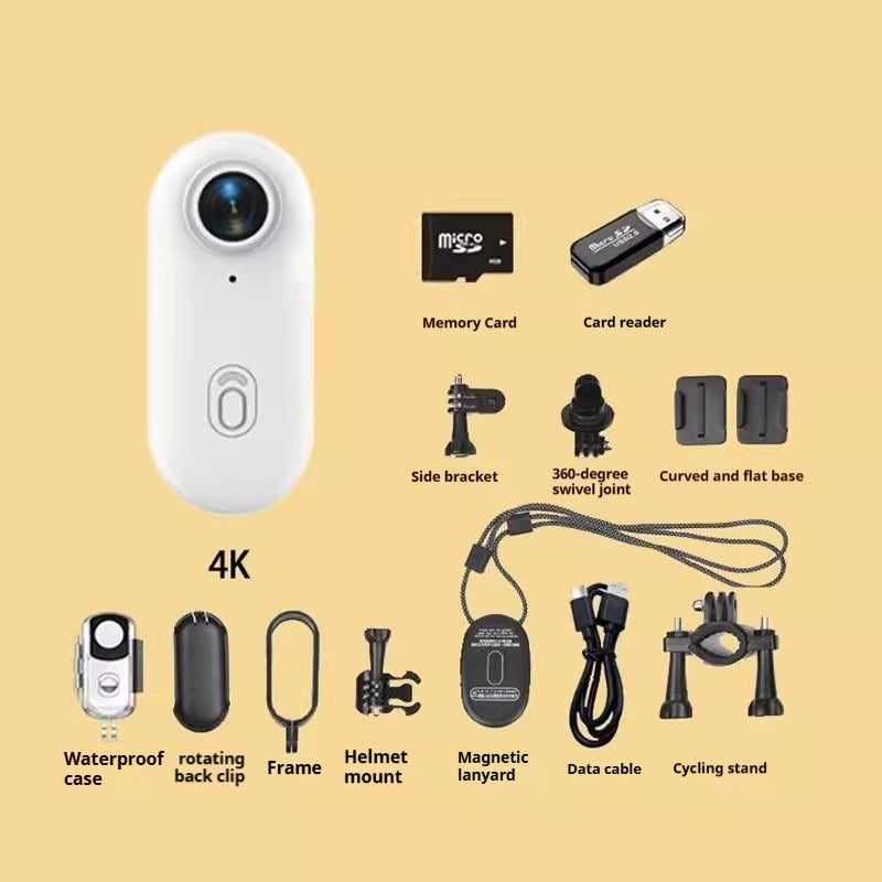 1080P/4K 엄지 손가락 액션 카메라, 엄지 손가락 POV 휴대용 바디캠, 초소형, 핸즈프리, 어디든 자석 마운트, 스포츠 DV, 자전거, 반려동물, 브이로그, 카드 방수