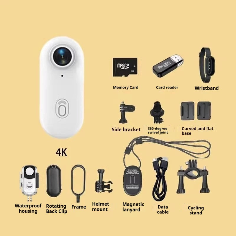 1080P/4K 엄지 손가락 액션 카메라, 엄지 손가락 POV 휴대용 바디캠, 초소형, 핸즈프리, 어디든 자석 마운트, 스포츠 DV, 자전거, 반려동물, 브이로그, 카드 방수