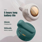 G-OUSSVE Portable Silent Mini Bladeless Electric Fan, Adjustable 3-Speed Suspended Collar & Waist Fans, Rechargeable Rotating Body Fan, Suitable For Outdoor & Travel & Office