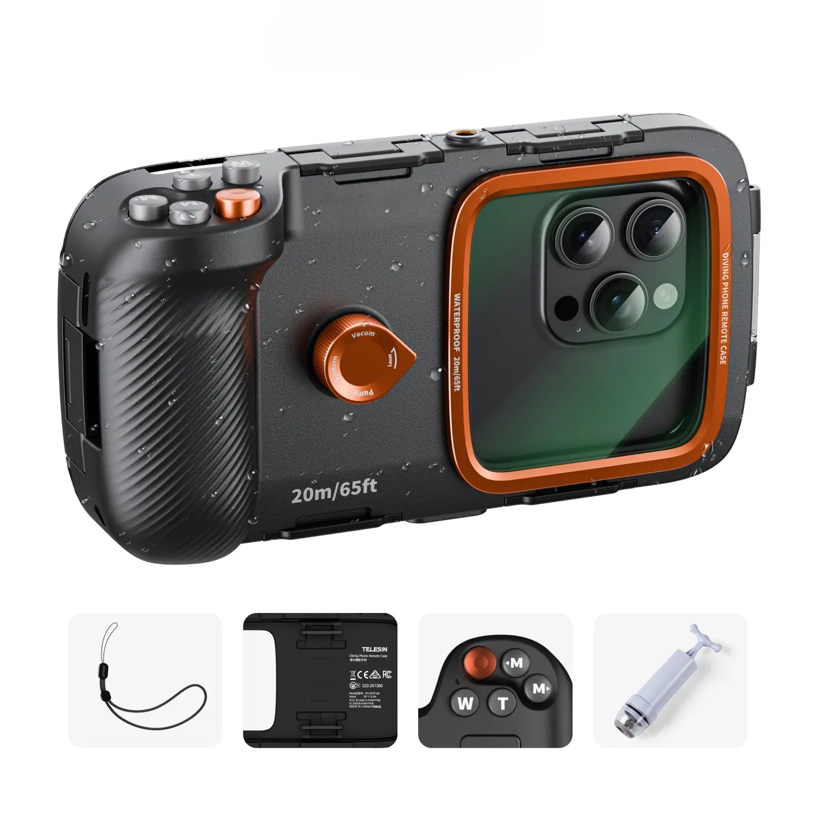 G-OUSSVE Waterproof Phone Case for Diving, Snorkeling, Swimming – Universal Underwater Housing for iPhone 17, Samsung and Most Phones, Bluetooth Remote & Zoom, Grip Handle, Photo Video Shooting for Vlog, Travel, Beach, Adventure