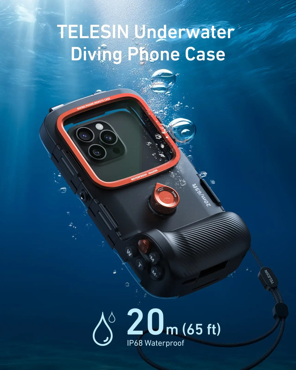 G-OUSSVE Waterproof Phone Case for Diving, Snorkeling, Swimming – Universal Underwater Housing for iPhone 17, Samsung and Most Phones, Bluetooth Remote & Zoom, Grip Handle, Photo Video Shooting for Vlog, Travel, Beach, Adventure