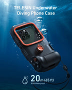 G-OUSSVE Waterproof Phone Case for Diving, Snorkeling, Swimming – Universal Underwater Housing for iPhone 17, Samsung and Most Phones, Bluetooth Remote & Zoom, Grip Handle, Photo Video Shooting for Vlog, Travel, Beach, Adventure