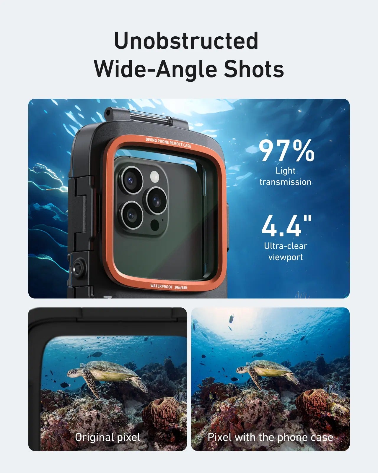 G-OUSSVE Waterproof Phone Case for Diving, Snorkeling, Swimming – Universal Underwater Housing for iPhone 17, Samsung and Most Phones, Bluetooth Remote & Zoom, Grip Handle, Photo Video Shooting for Vlog, Travel, Beach, Adventure