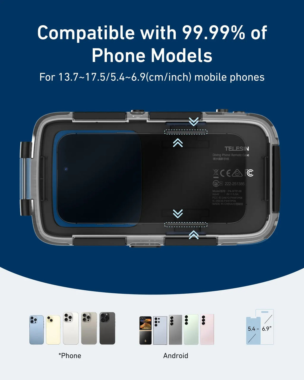 G-OUSSVE Waterproof Phone Case for Diving, Snorkeling, Swimming – Universal Underwater Housing for iPhone 17, Samsung and Most Phones, Bluetooth Remote & Zoom, Grip Handle, Photo Video Shooting for Vlog, Travel, Beach, Adventure