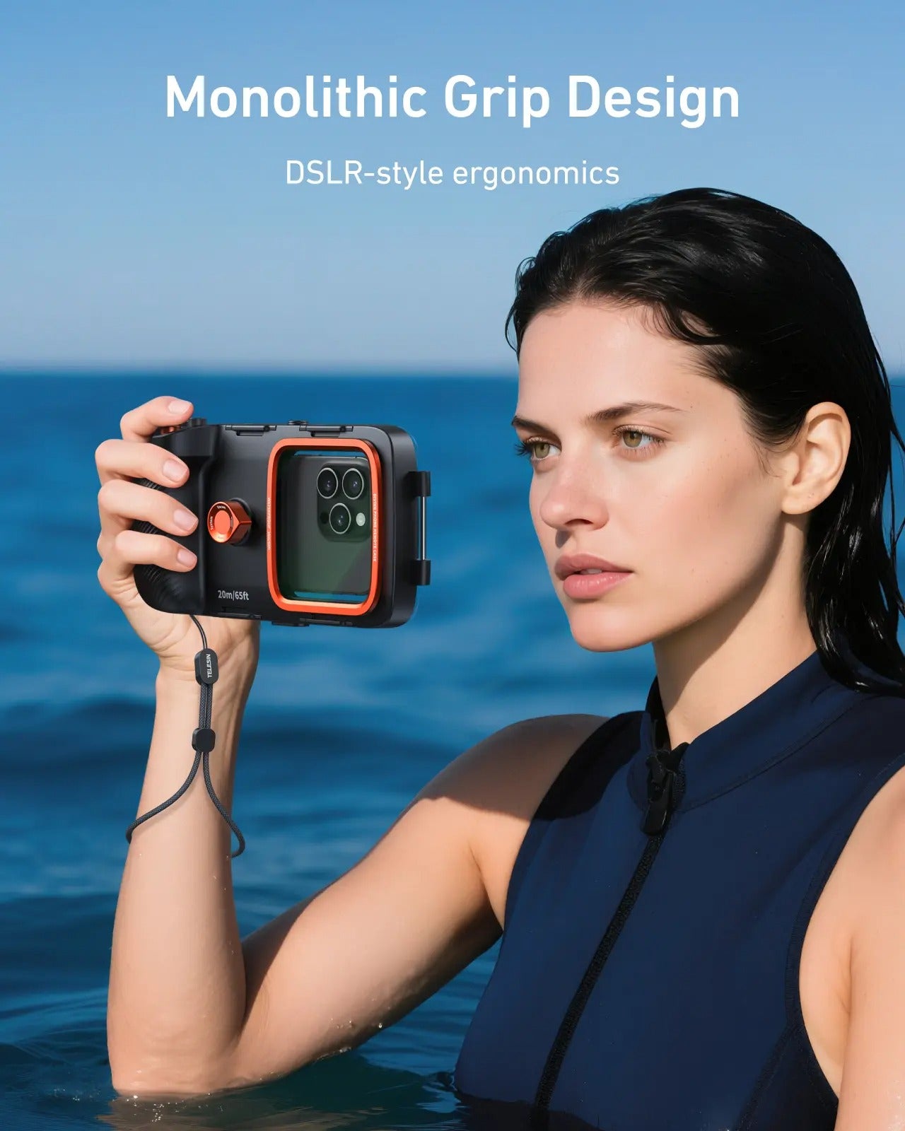 G-OUSSVE Waterproof Phone Case for Diving, Snorkeling, Swimming – Universal Underwater Housing for iPhone 17, Samsung and Most Phones, Bluetooth Remote & Zoom, Grip Handle, Photo Video Shooting for Vlog, Travel, Beach, Adventure