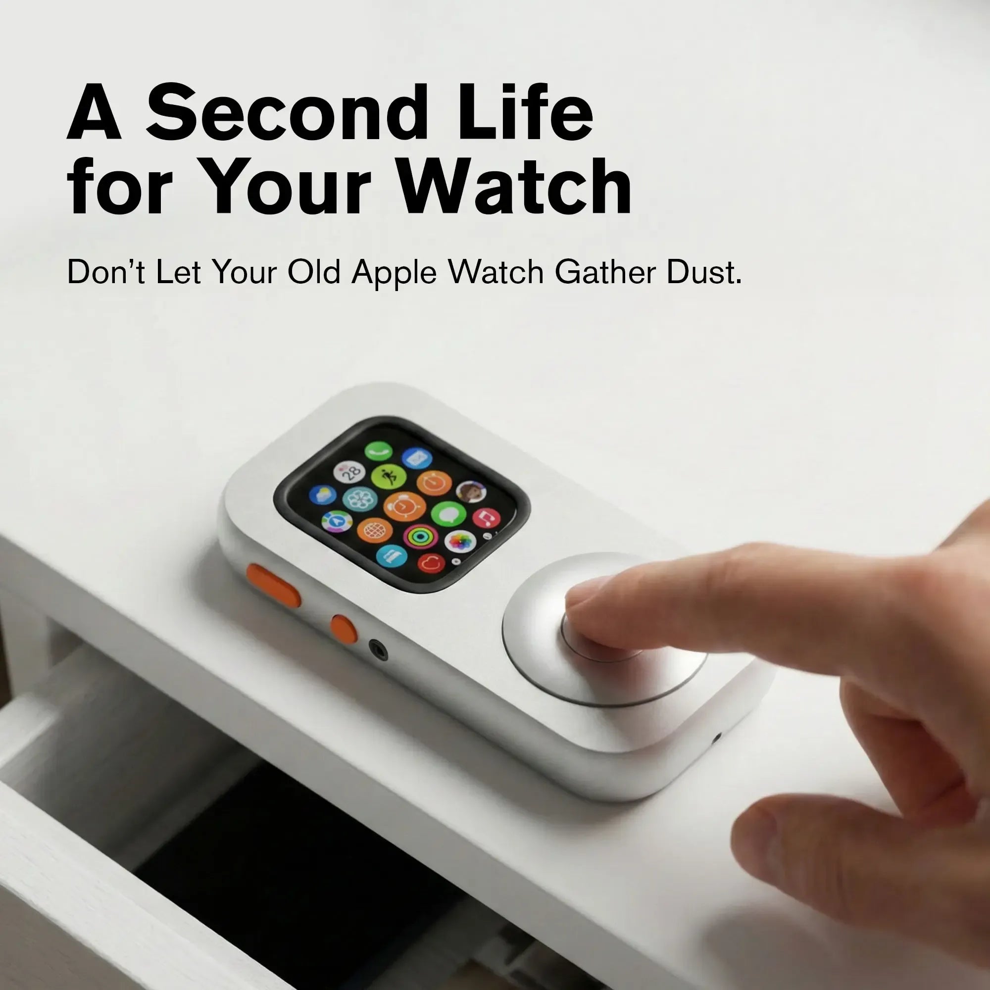 G-OUSSVE RePod Aluminum Alloy Protective Case for Watch Series The Classic iPod Reborn on Your Watch with Retro Scroll Wheel