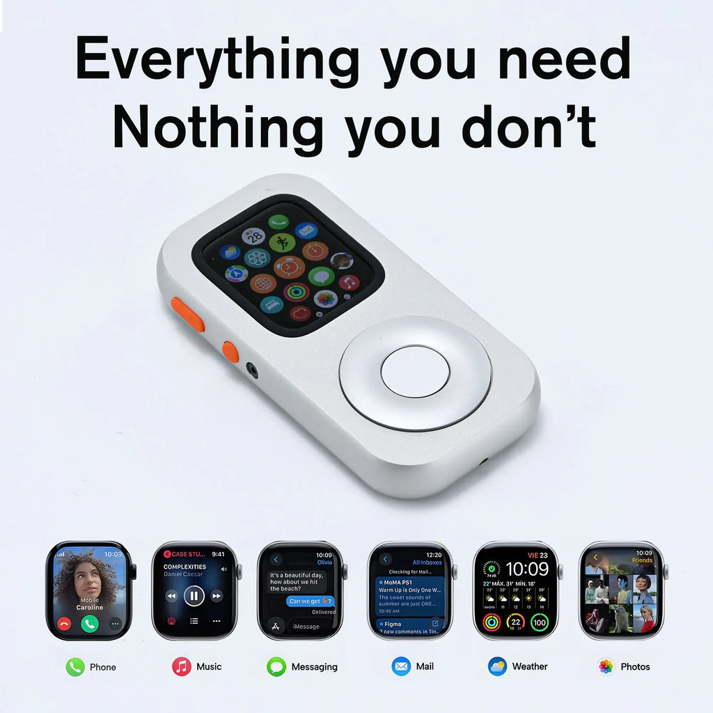 G-OUSSVE RePod Aluminum Alloy Protective Case for Watch Series The Classic iPod Reborn on Your Watch with Retro Scroll Wheel