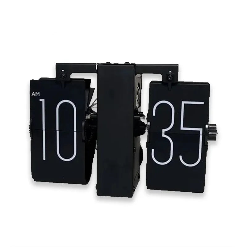 Mechanical page turning clock No pedestal design Creative automatic page turning clock Retro simple furniture