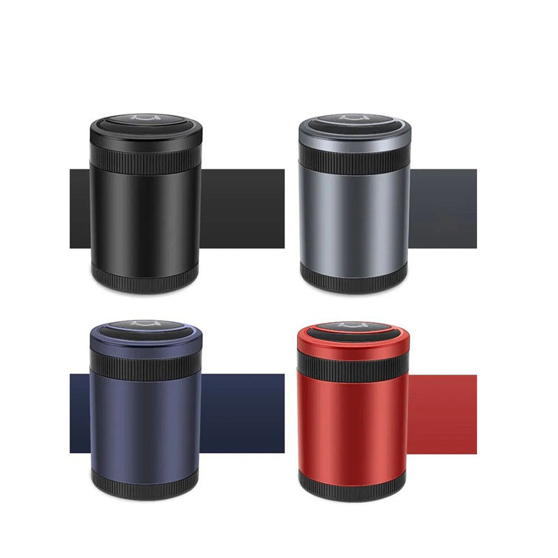 GIVBRO Car Ashtray With Light One-button Open Infrared Smokeless Ashtray With Lid Sealing Ring