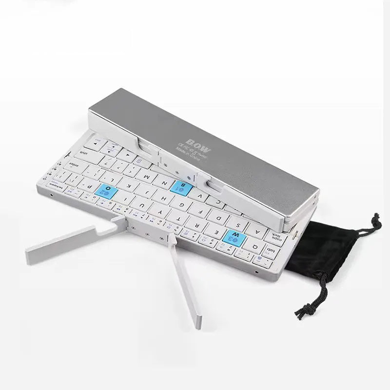 BOW Folding Bluetooth Keyboard Wireless Portable Mobile Phone Tablet Universal Portable Rechargeable