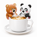 G-OUSSVE | Animals Cooling Clip-On Mini Fan for Cup & Bowl ,Hands Free Food Cooling Fan and Coffee Chiller ,Food Blower for Baby Hot Soup,  Tea and Noodles