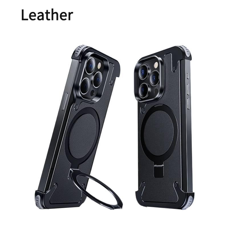 1 PCS Borderless Phone Protective Case, Metal Frame, Airbag, Anti Slip Bracket, Apple 14, Suitable for Apple 15 Promax