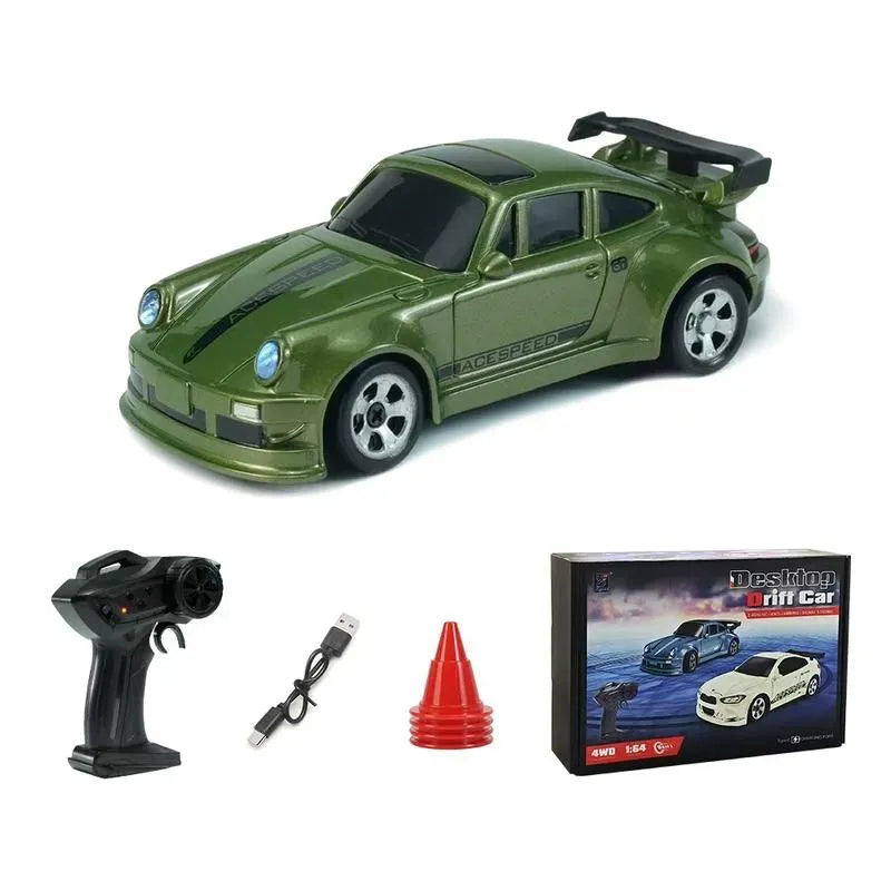 1/64 Mini Drift Car,Remote control car drifting on the desktop, USB rechargeable,Holiday or Birthday gifts for boys kids