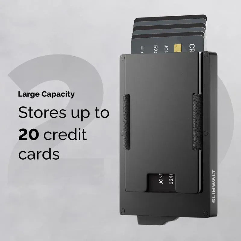 Wallet For Men With Slim Aluminum pop-up Credit Card Holder, Men's RFID Blocking Wallet, Gifts for Men