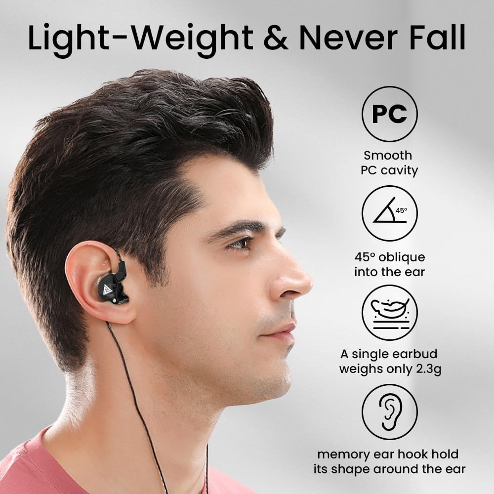 Portable Wired In-Ear Earphones with 8D HiFi Bass, Noise-Canceling Mic, Sweatproof for Gaming, PS/XBOX, Running & Gym, 3D Stereo Sound, Subwoofer Audio, In-Ear Monitor, High-Fidelity Wired Headphones