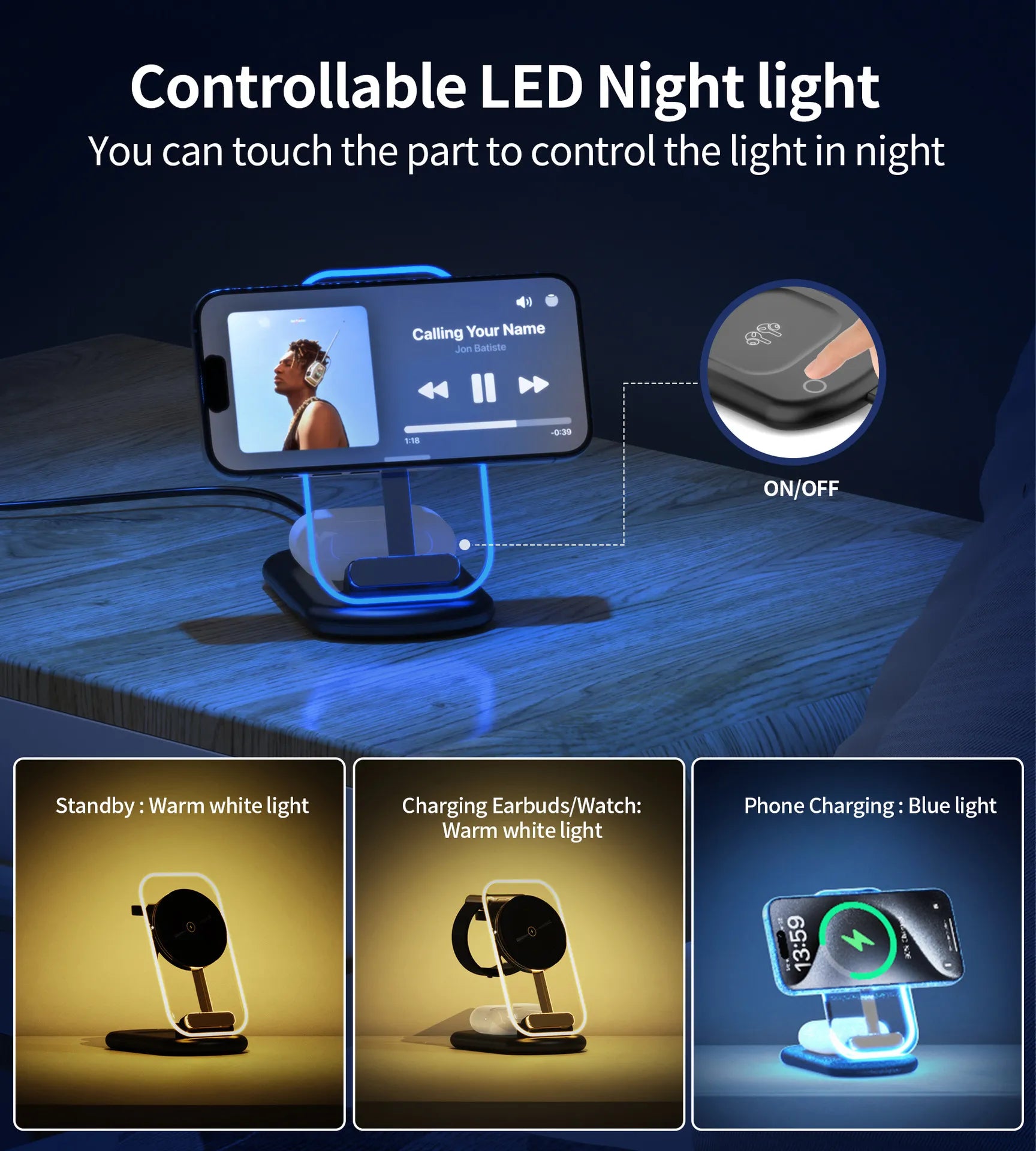 3-in-1 Magnetic Wireless Charger