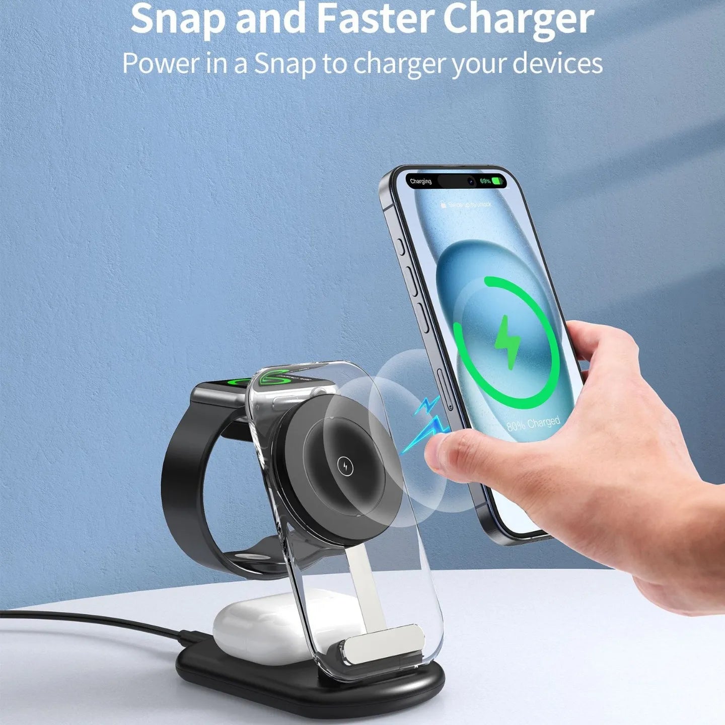 3-in-1 Magnetic Wireless Charger