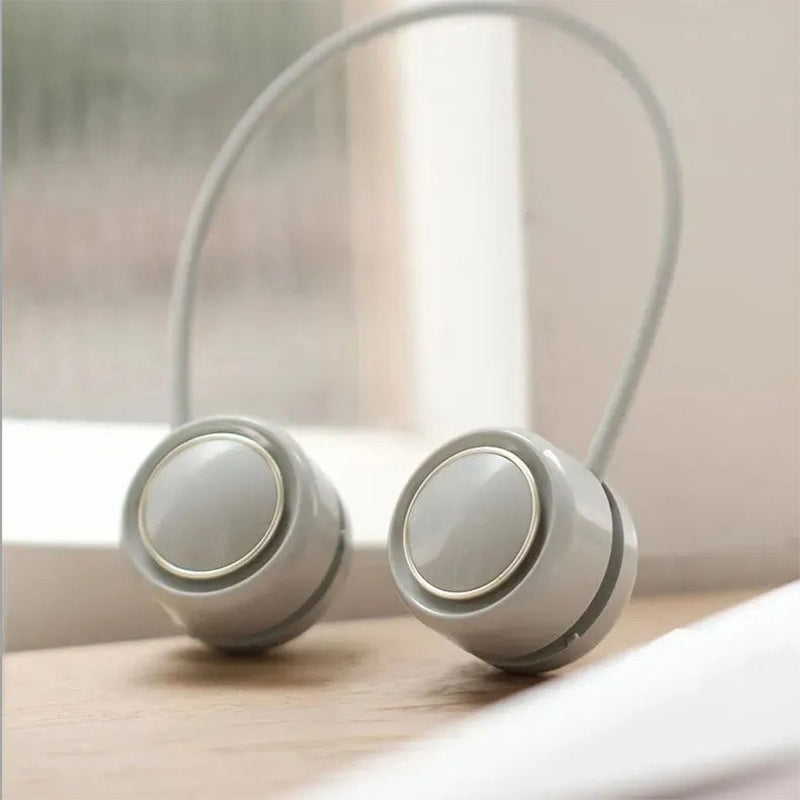 GIVBRO Foldable Neck Fan 3 Power Settings USB Rechargeable 1600mAh Battery Bladeless Fan for Outdoor Sports Travel