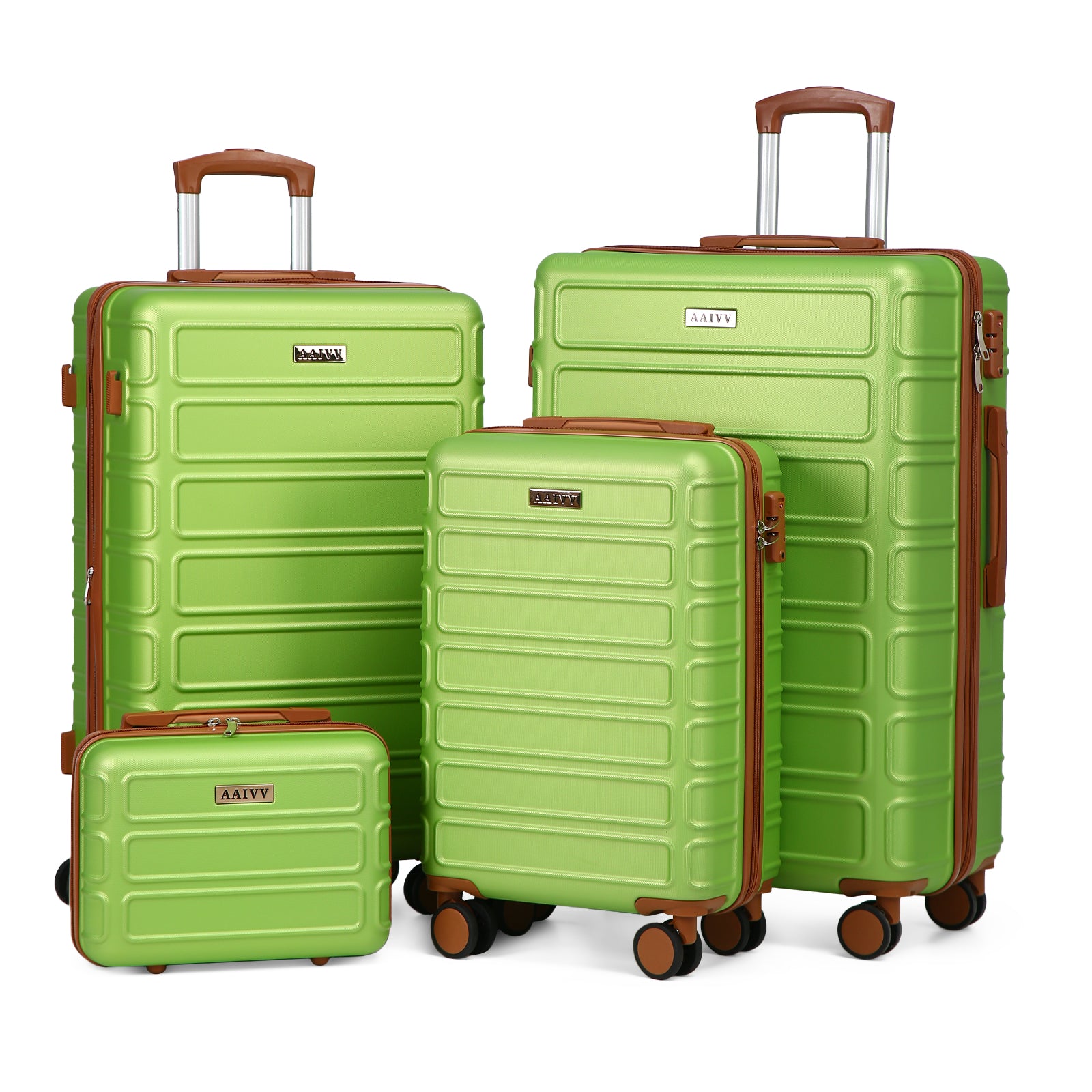 4 Piece Expandable Luggage Sets, ABS Travel Suitcase Set with Double Spinner Wheels, TSA Lock Hardshell Durable Traveling Bag Luggage Sets (13/20/26/28in) Gift for Back to School