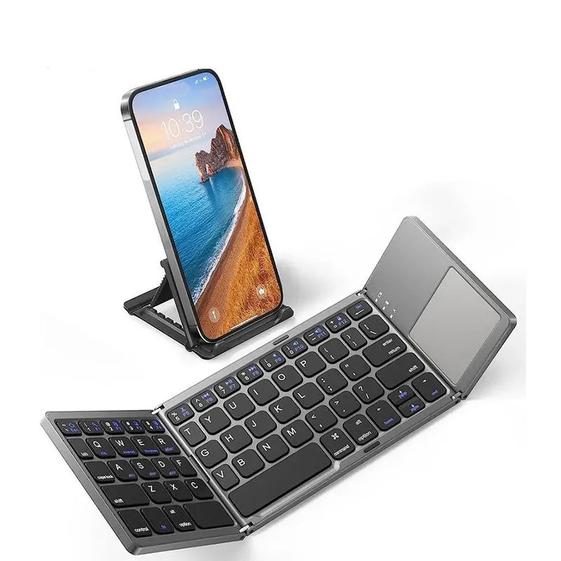 GIVBRO Ultra-thin Wireless Mini Bluetooth-compatible Keyboard, Foldable & Simple Design Tablet Keyboard for Household & Office