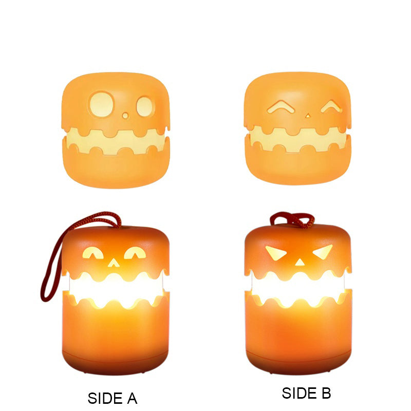 GIVBRO Pumpkin Night Light - Fun and Creative Gift, Ambiance Lamp. Rechargeable with Adjustable Brightness and Timer, Perfect LED Light for Halloween Decoration,Foldable Handheld Night Light Pumpkin Lantern for Halloween