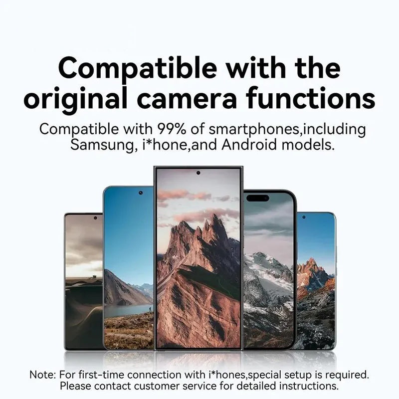 Universal Smartphone Camera Grip with Selfie Stick, Wireless Bluetooth-compatible Remote Control One-handed Quick Zoom & Mode Switching Compatible with Samsung Android Phone