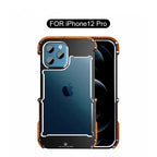 Protective Case with Metal Frame for Iphone14 Mobile Phone Case, Apple 15pro13promax Solid Wood Case, Plus Lens All-inclusive, Anti-fall and Heat Dissipation, 11 Advanced Sense Lens All-inclusive