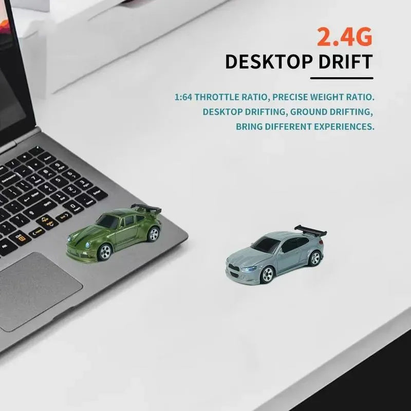 1/64 Mini Drift Car,Remote control car drifting on the desktop, USB rechargeable,Holiday or Birthday gifts for boys kids