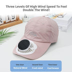 Summer Breathable Solar-Charging Fan Hat for Adults - Sun Protection Outdoor Baseball Cap with 1000mAh Battery, 8-16Hrs Runtime & Digital Display