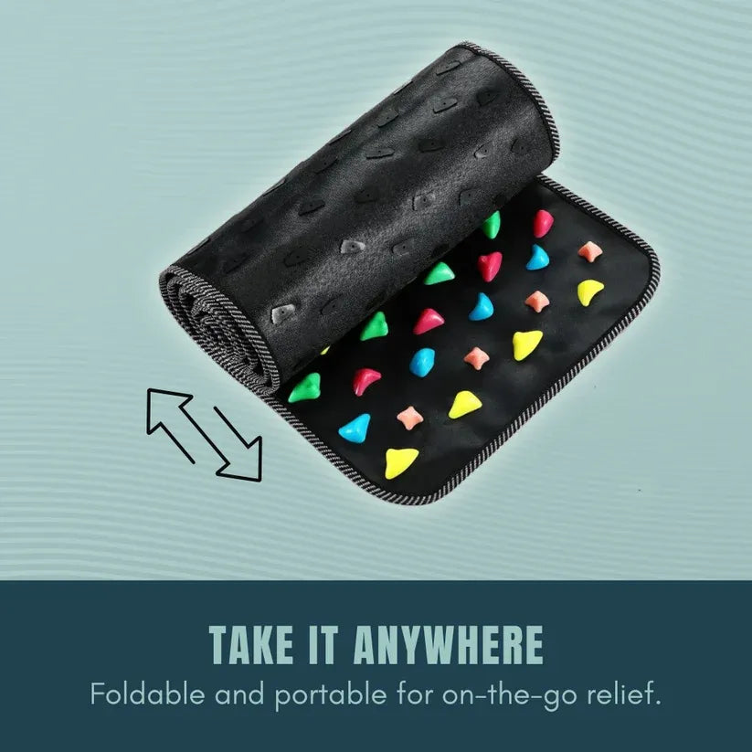 Revitalizing Acupressure Foot Matactivates pressure points to relieve tension,boost circulation, and energize your body-juststand or step for a few minutes daily