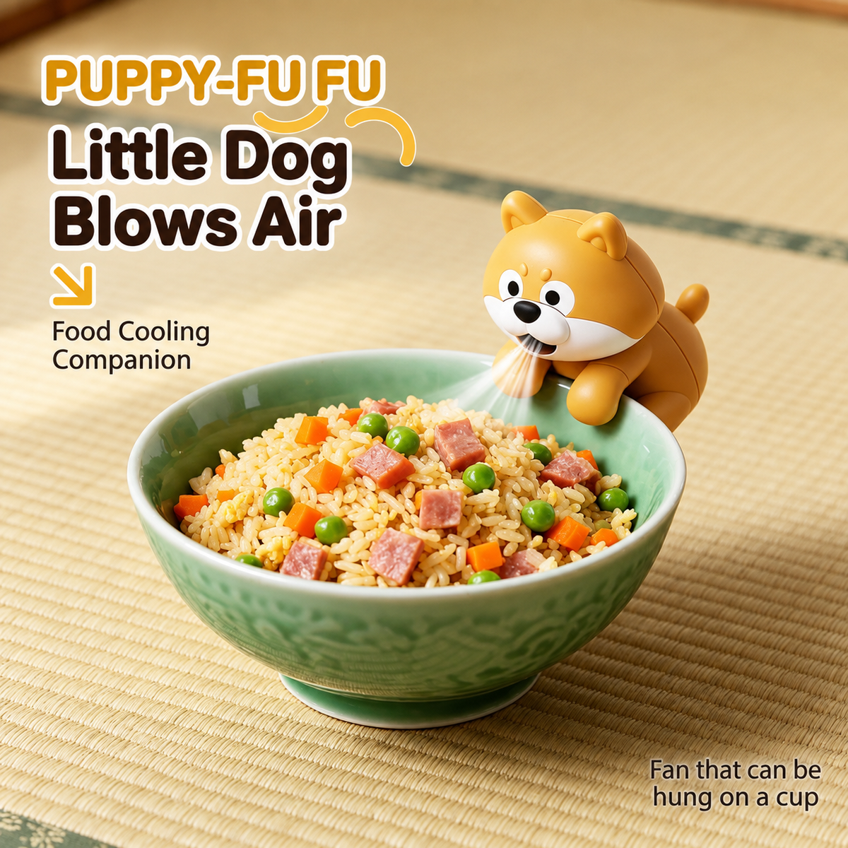 G-OUSSVE | Dog Cooling Clip-On Mini Fan for Cup & Bowl ,Hands Free Food Cooling Fan and Coffee Chiller ,Food Blower for Baby Hot Soup, Coffee, Tea and Noodles