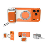 GIVBRO Magnetic Handheld Grip Phone Stand Camera Assistant with Mirror and LED Fill Light 2-in-1, Compatible with iOS 26/iOS 18, Ergonomic Grip, One-Tap Camera, Rechargeable Remote, Ideal for Thanksgiving & Christmas Gift for Photography Enthusiasts