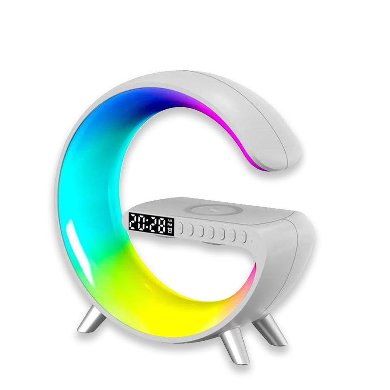 3 in 1 Night Light Bluetooth Speakers with 15W Wireless Charger, LED Desk Lamp with Rechargeable Battery, Bedside Lamp