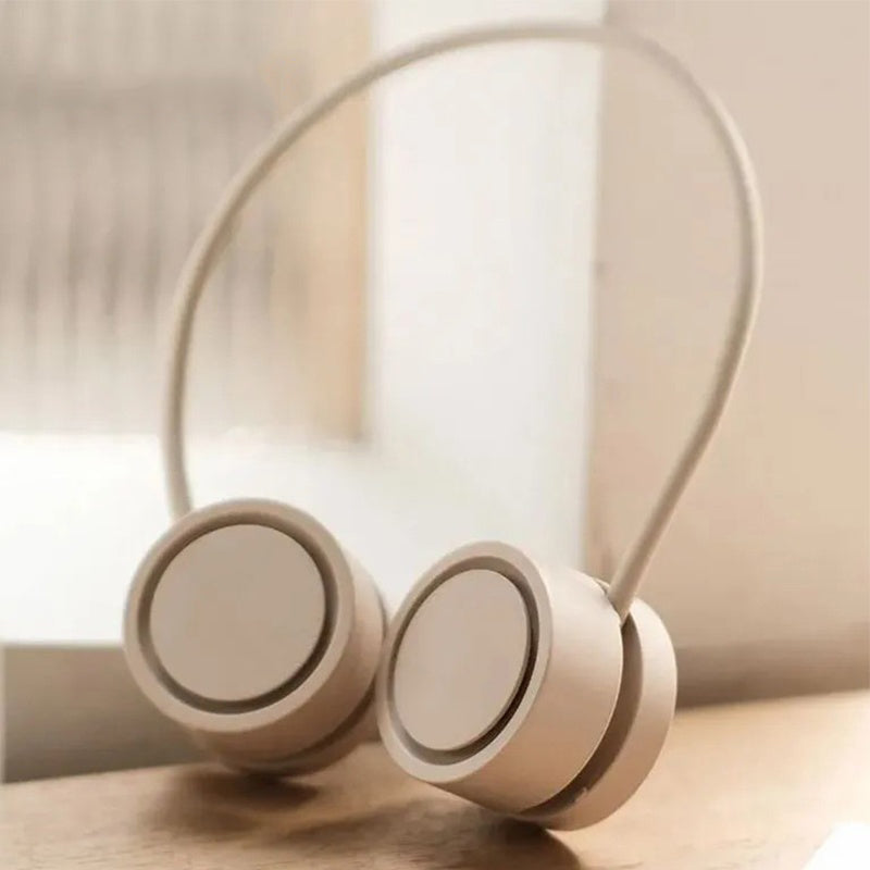 GIVBRO Foldable Neck Fan 3 Power Settings USB Rechargeable 1600mAh Battery Bladeless Fan for Outdoor Sports Travel