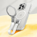 MagSafe-Compatible Case for iPhone 16/15 - Transparent Magnetic Airbag Design with Stand and Lanyard. Full Protection, Drop-Resistant, Suitable for iPhone & Galaxy S24 Ultra