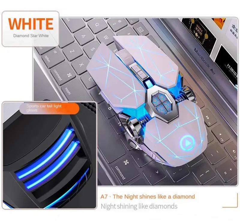 Wireless Mouse Charging Silent for Mechanical Revolution Queungshi/Aurora Pro/Unbounded 16 12th Gen Core I7 Gaming Laptop Silent Student Dormitory E-sports CF Chicken LOL