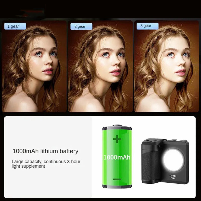 Phone Photography Portable Bluetooth Fill Light for Live Streaming and Phone Selfie