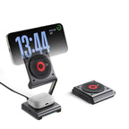 GIVBRO Magsafe Magnetic Wireless Charger Qi Folding Stand Suitable for Apple 16 iPhone 15 Pro 2-in-1 Expansion Phone Earphones Watch 3-in-1 27W Fast Charging Base Portable