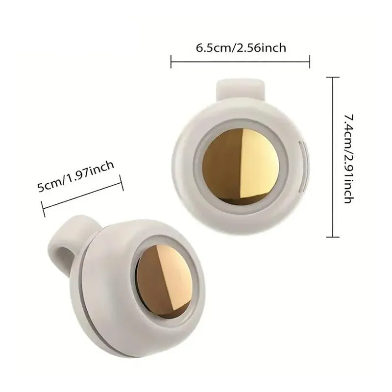 Portable Silent Mini Bladeless Electric Fan, Adjustable 3-Speed Suspended Collar & Waist Fans, Rechargeable Rotating Body Fan, Suitable For Outdoor & Travel & Office